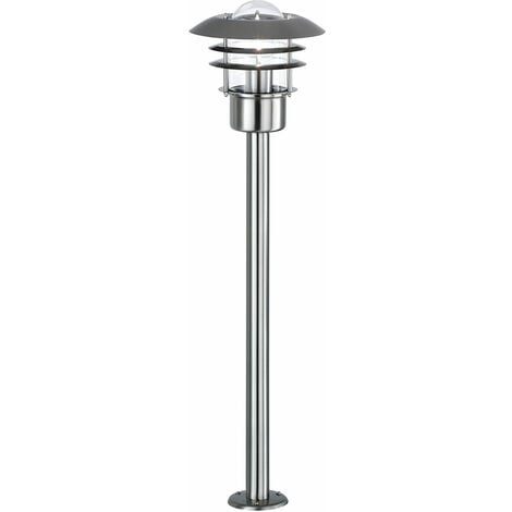 Lampadaire, éclairage extérieur, éclairage d'allée de jardin, lampadaire lanterne, contrôle par application à intensité variable, acier inoxydable, Smart RGB LED 10W 806Lm, LxLxH 22x22x80 cm