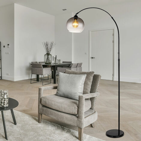 Lampadaire Arc Design Lampadaire Jago® Sur Pied Réglable - Arc Design, Abat-Jour Orientable, Base Marbre Lampe Arc Design Moderne