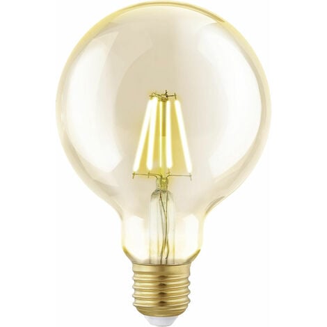 Ampoule vintage E27 Ampoule vintage Ampoule LED rétro à filament, verre  transparent, 4 watts 320 lumens
