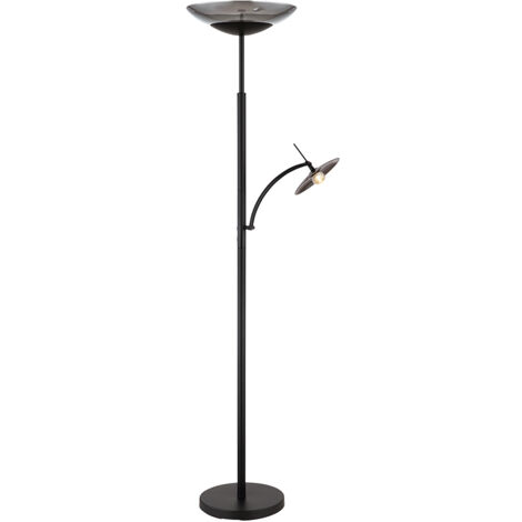 Lampadaire Multicolore VidaXL Sur Pied En Fer Et Bois Récupéré - Abat-jour Ajustable, Douille E27 Max 25W - Pour Salon, Chambre, Bureau