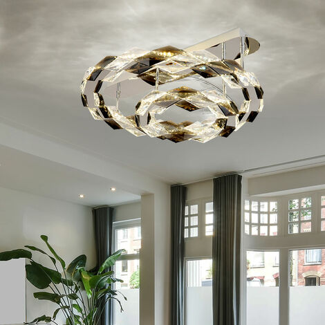 Lustre Pendentif Cristal Moderne BESTIER - Luminaire Plafonnier Pour Salle à Manger Ou Salon