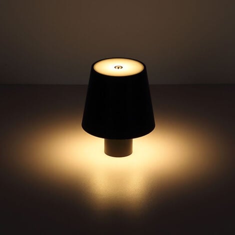 Lampe d'extérieur LED lampe de table noir variateur tactile batterie lampe  de table dimmable lumière de jardin, 2.2W 180lm 2200K 2700K, DxH 11 x 37  cm, Sigor 450230140