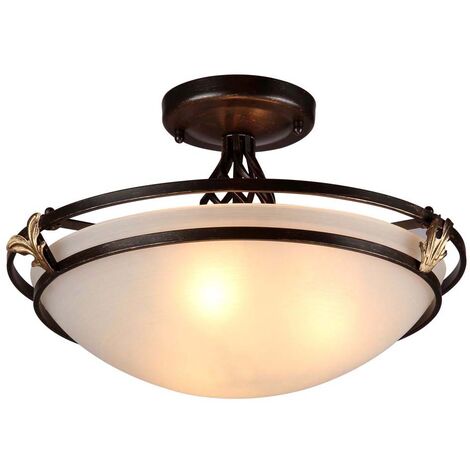 Plafonnier lampe de salon bronze lampe de salle à manger en métal antique D 48 cm