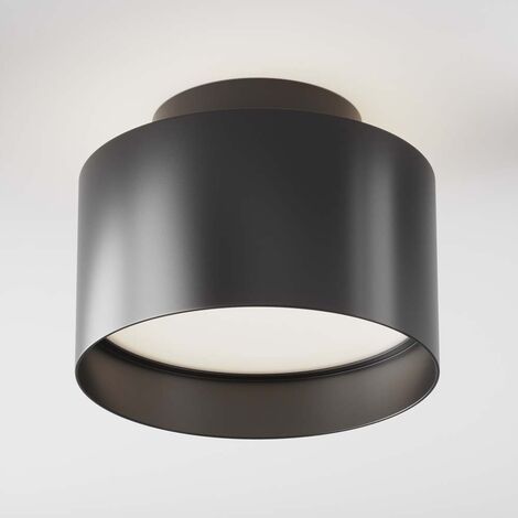 Plafonnier plafonnier salon lampe chambre lumière métal noir LED