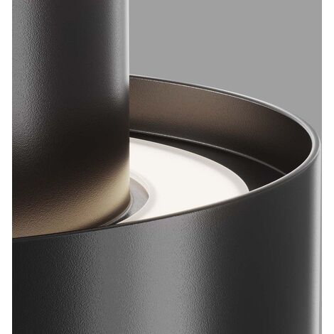 Plafonnier plafonnier salon lampe chambre lumière métal noir LED