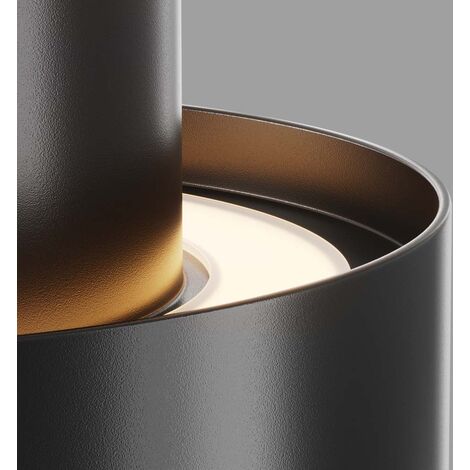 Plafonnier plafonnier salon lampe chambre lumière métal noir LED