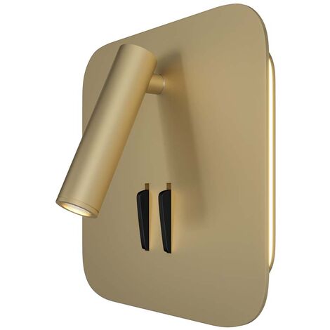 Applique murale lampe de couloir lampe de couloir métal doré mat spot mobile LED