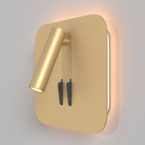 Applique murale lampe de couloir lampe de couloir métal doré mat spot mobile LED