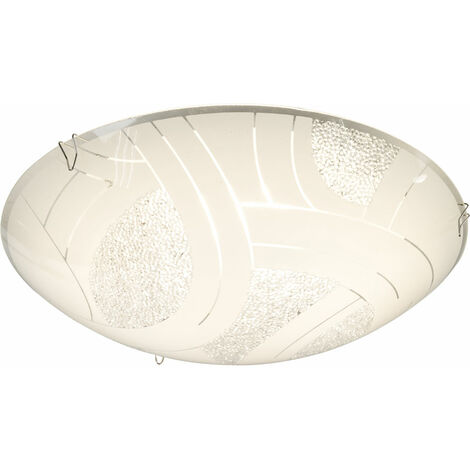 Suspension Plafonnière Giggi - Anneaux Entrelacés Chrome Et Cristal - Moderne