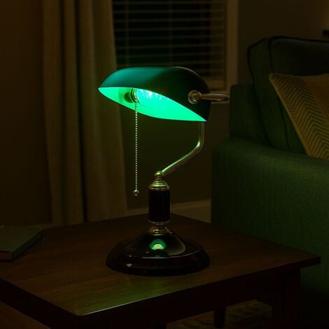 Lampe de banquier LED RGB dimmable avec télécommande lampe de table lampe de lecture or anthracite lampe de bureau lampe de salon, changement de couleur RVB, métal, 8,5W 806lm blanc chaud, LxlxH 26,5x