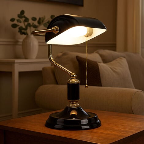 Lampe de banquier LED RGB dimmable avec télécommande lampe de table lampe de lecture or anthracite lampe de bureau lampe de salon, changement de couleur RVB, métal, 8,5W 806lm blanc chaud, LxlxH 26,5x