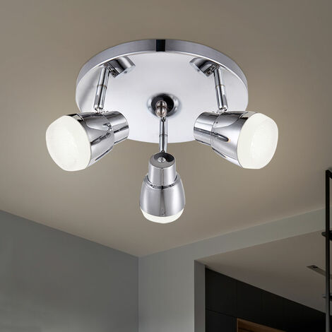Plafonnier LED Jupiter Spot LEDVANCE - 4 X 5,5W - Blanc Chaud 3000K - Argenté - Neuf