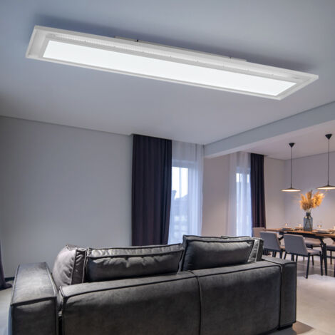 Panneau de plafond LED plafonnier à changement de couleur plafonnier télécommandé panneau de montage en saillie, CCT, LED RVB 24W 1460lm 2700-6500K, L 85 cm