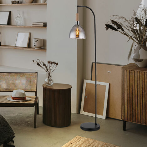 Lampadaire lampadaire lampe de salon lampe de chambre aspect bois H 150 cm