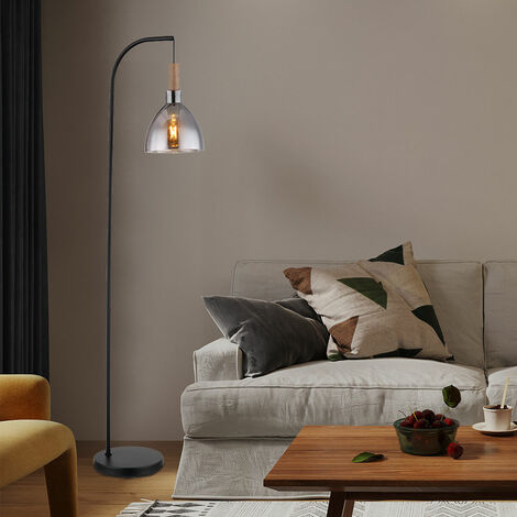 Lampadaire lampadaire lampe de salon lampe de chambre aspect bois H 150 cm