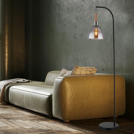 Lampadaire lampadaire lampe de salon lampe de chambre aspect bois H 150 cm