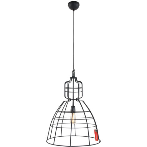 Lampe suspendue suspension industrielle salle à manger grille lumineuse lampe de couloir noir (1/5)