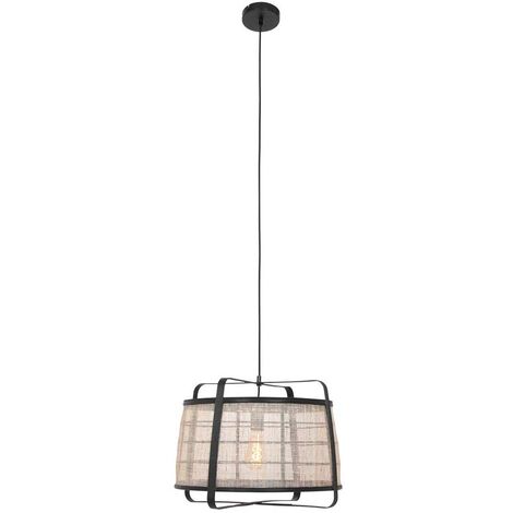 Lampe de salle à manger Lampe suspendue Métal Bois noir Lampe de salon