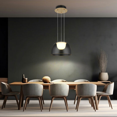 Plafonnier LED Hofstein – Lustre Moderne – Noir / Blanc – 1 à 3 Lumières – Métal