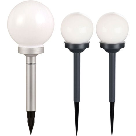 Boules Lumineuses Solaires LED Campinas En Plastique Blanc