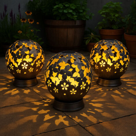 Lot De 4 Lampes Solaires Diamant – Décoration Jardin Extérieur, Éclairage LED Changeant, Étanche | Pour Allée, Terrasse, Balcon