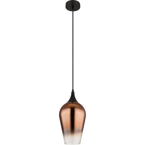 Lampe à suspension lampe de table à manger lampe suspendue lampe de salon en verre de cuivre H 120 cm