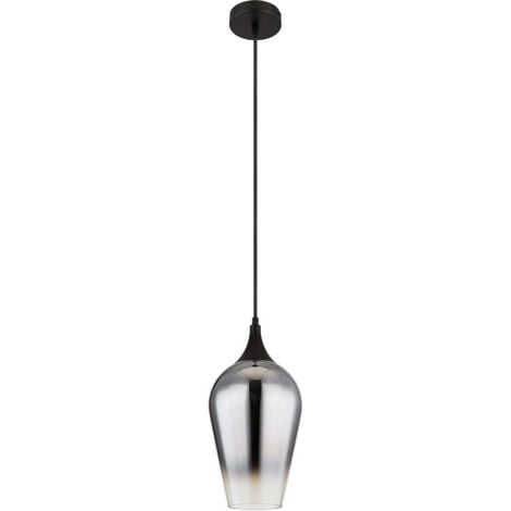 Lampe à suspension lampe de table à manger lampe suspendue lampe de salon en verre chromé H 120 cm