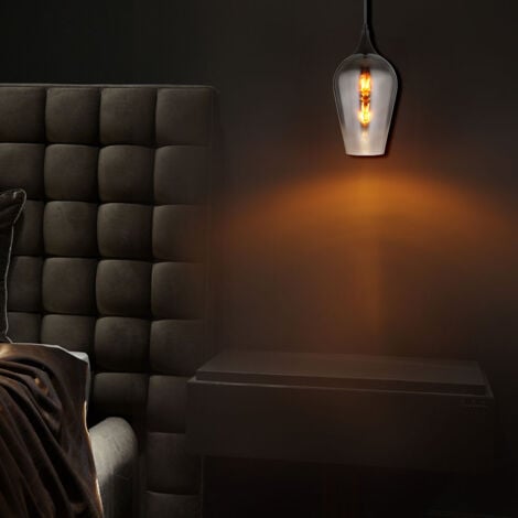 Lampe à suspension lampe de table à manger lampe suspendue lampe de salon en verre chromé H 120 cm