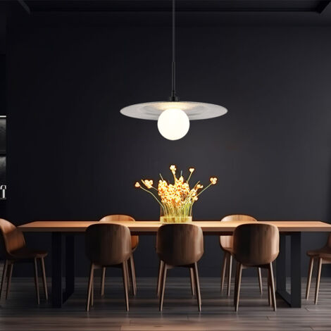 Suspension lampe suspendue lampe de table à manger lampe de salon rétro argentée H 120 cm