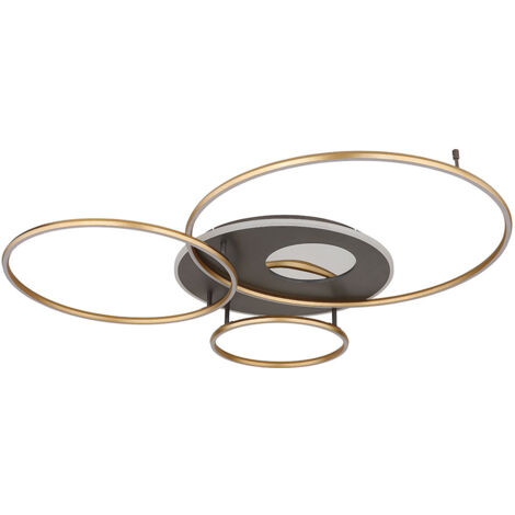 Plafonnier plafonnier anneaux lampe de cuisine variateur télécommande minuterie CCT LED