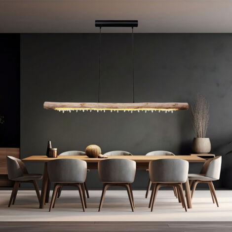 Lindby plafonnier Thorin, 67 cm, à 4 lampes, blanc, bois, E14