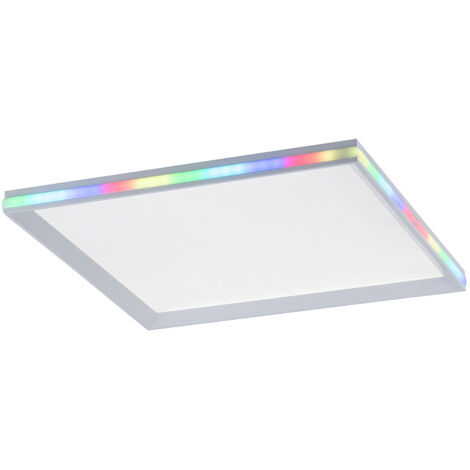 Plafonnier panneau effet arc-en-ciel dimmable lampe de salon Plafonnier LED LED à couleur changeante, avec télécommande, 1x LED 32 W 1400Lm 2700-5000 Kelvin, L 45 cm