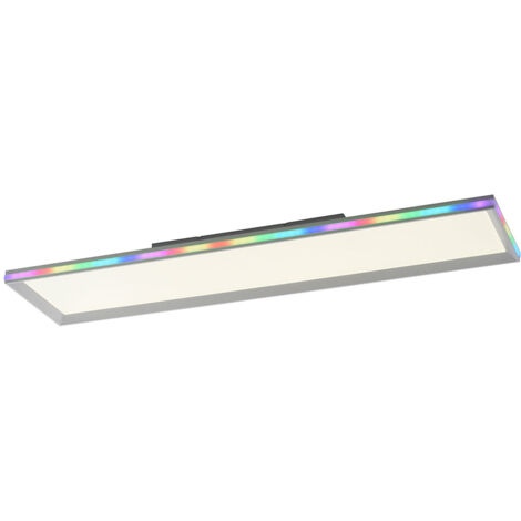 Plafonnier effet arc-en-ciel lampe de salon dimmable plafonnier LED LED à couleur changeante, avec télécommande, 1x LED 43 W 2300Lm 2700-5000 Kelvin, L 100 cm
