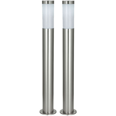 Lot de 2 lampadaires d'extérieur lampe de jardin lampe de chemin LED lampadaire extérieur, LED blanc chaud, 12,7x110cm, espace extérieur de jardin