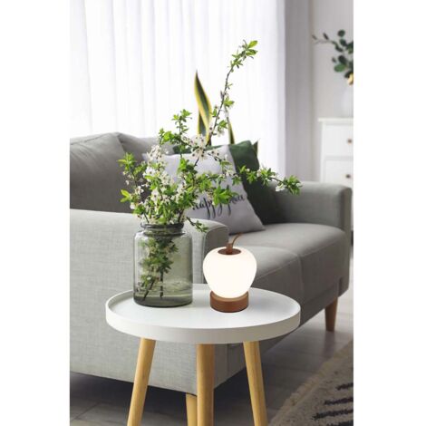 Lampe de chevet lampe de table lampe de table LED pomme lampe de chambre H 16,5 cm