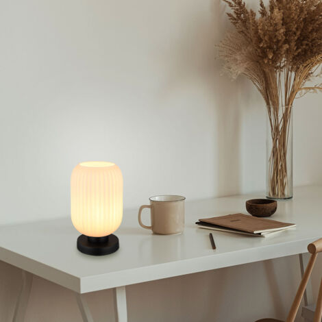 Lampe de table lampe de chevet lampe de lecture lampe de salon lampe de lecture en verre H 24 cm
