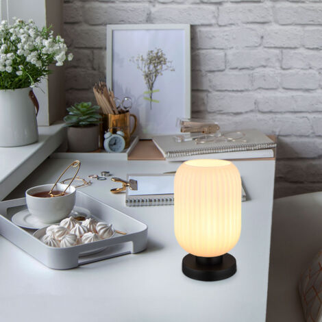 Lampe de table lampe de chevet lampe de lecture lampe de salon lampe de lecture en verre H 24 cm