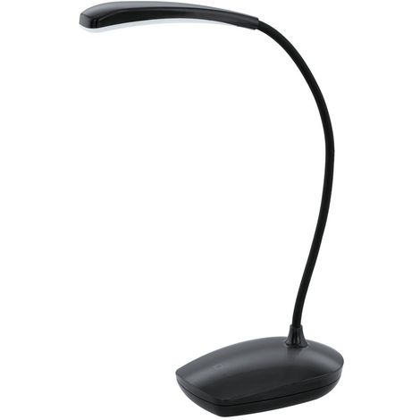 Lampe de table LED lampe d'appoint variateur tactile lampe de table lampe  de chevet noir, métal textile couleur fumée, batterie USB CCT dimmable, 2W  109lm 2700K 4000K 6500K, D 14 cm