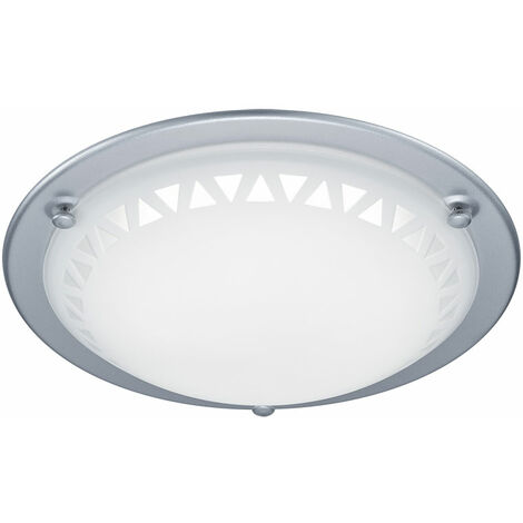 Plafonnier Lampe de plafond Lampe de salon Lampe de chambre Lampe de salle à manger Lampe en verre, métal verre satiné classique, LED 10W 800Lm blanc chaud, DxH 30x8cm (1/3)