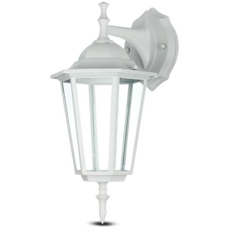 V-Tac – Applique extérieure LED aluminium blanc IP44 – Verre clair – Douille E27 – 36x17x20,8 cm – 1x 40W – 7069