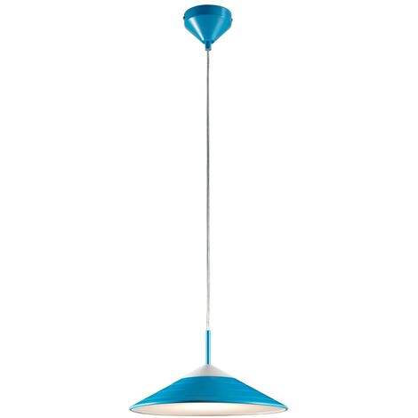 Lampe suspendue suspension lampe de salle à manger lampe de salon salle à manger, rétro bleu, LED 12W 960Lm blanc chaud, DxH 32x150cm (1/3)