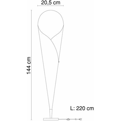 Lampadaire lampadaire lampe lampe lumière lampe de chambre lampadaire Globo 5927