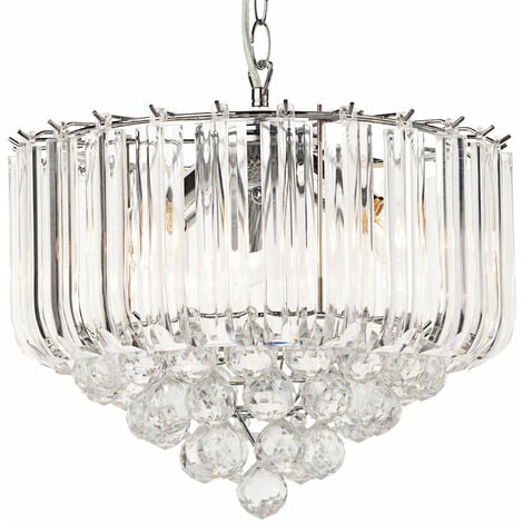 Cristal suspendu luminaire chrome pendule lustre plafonnier salon éclairage clair