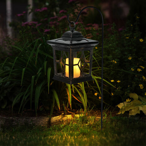 Extérieur reste Jardin éclairage classique Lanterne Voies Lampe De Marron/Or