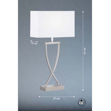 Lampe de table lampe de chevet lampe de lecture lampe de chambre blanche lampe de côté