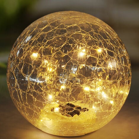Lampadaire led doré avec boule en verre ball