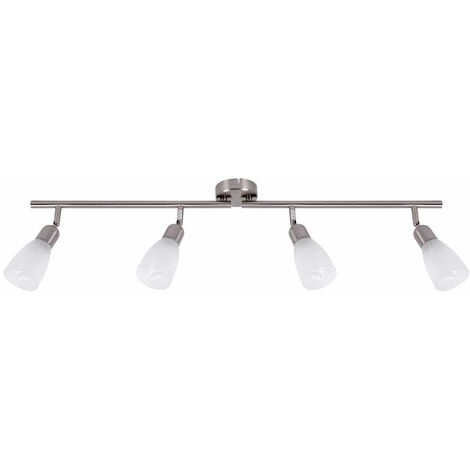 Spot de plafond LED Brilliant Leuchten Chrome, Nickel mat, Blanc