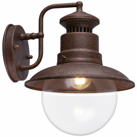 Luminaire de Façade Murale Lampe Extérieure Détecteur Mouvement 1xE27 Inox  Verre 4059157181397
