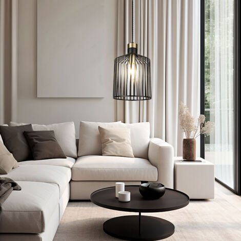 Plafonnier Suspension Salon Or Éclairage Pendentif Spot Spot Noir Projecteur (1/3)