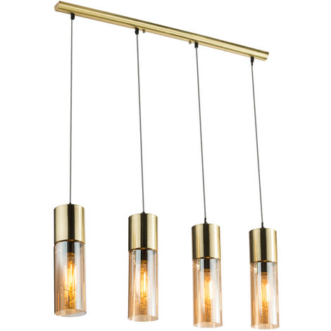 Luminaire suspendu vintage échelle en bois suspension lampe plafonniers  salon éclairage Globo 15348-4